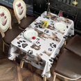 thumbnail image 6 of Chihuahua and Footprints Rectangle Tablecloth 60"x120",Waterproof Polyester Rectangle Table Cloth, Wipeable Spillproof Polyester Tablecloth for Dining, Camping, Indoor and Outdoor, 6 of 6