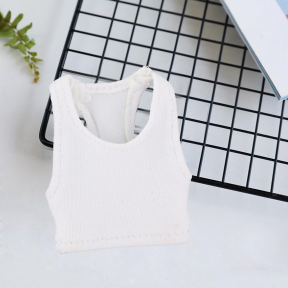 1/12 Chaleco de Mujer, Disfraz de Ropa de Muñeca Hecha a Mano, Ropa en Miniatura para Figuras de Acción Femeninas de 6 Pulgadas, Accesorio de Vestir M Blanco Hugo Figura chaleco