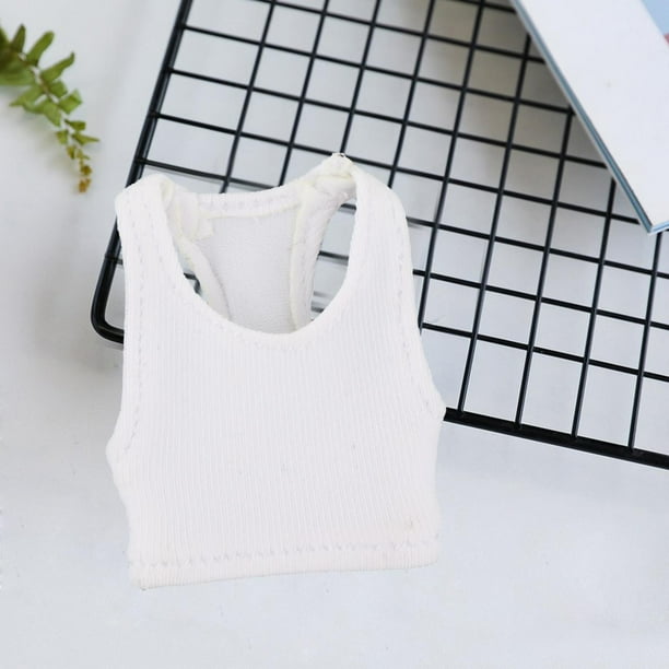 1/12 Chaleco de Mujer, Disfraz de Ropa de Muñeca Hecha a Mano, Ropa en Miniatura para Figuras de Acción Femeninas de 6 Pulgadas, Accesorio de Vestir M Blanco Hugo Figura chaleco