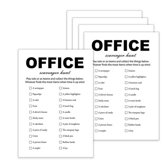Office Quest Challenge - Engage in a thrilling treasure hunt competition with colleagues. Perfect for birthdays and team building, this 20-piece game fosters collaboration and fun.