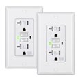 thumbnail image 1 of GFCI Outlet DEWENWILS 20A, resistente a la intemperie, paquete de 2 unidades, blanco, 1 of 7