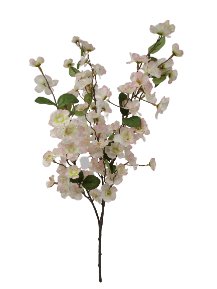12 PACK 48" Long Stem Artificial Realistic Silk WHITE Cherry Blossom Flowers 
