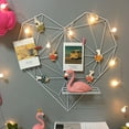 thumbnail image 3 of Joernso Heart Shape Grid Mesh Picture Rack Photos Holder Shelf Wall Hanging Home Decor, 3 of 8