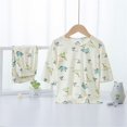 thumbnail image 3 of Odeerbi 3-14 Years Teen Boys Girls Summer Cotton Pajamas Short Sleeve Tops Pants Set Soft Loungewear Dinosaur Print Sleepwear Two-piece Pajama Sets Teen Boys Girls Clothes, 3 of 3