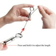 thumbnail image 3 of AOOOWER 2PCS Adjustable Picture Lanyard Restaurant Hanging Rope Heavy Duty Mirror Hanging Wire with Loop and Hook 2m/78.74inch, 3 of 10