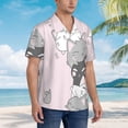 thumbnail image 3 of Fotbe cat Pattern Hawaiian Shirt for Men Unisex Summer Beach Casual Short Sleeve Cotton Linen Button Down Shirts,3X-Large, 3 of 7