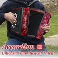 thumbnail image 2 of Rowadtim 22 Keys Accordion, 8 Bass Student Piano Accordions Suitable for Beginners and Students; Lightweight and Portable,  with  Backpack and Adjustable Straps (Red), 2 of 6