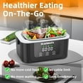 thumbnail image 2 of 1.5L Cordless Heated Lunch Box - 18000mAh Rechargeable Electric Food Warmer with Scheduled Heating & Digital Display, Portable for Work, Office, Travel & Camping, 2 of 9