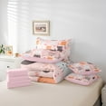 thumbnail image 6 of Castle Fairy Kawaii Cats 7 Pieces Bedding Comforter Set for Teens Boys Girls,Cartoon Animal Full Bedding Set Lightweight,Love Heart Print Fitted Sheet Flat Sheet,Super Cozy Room Decor, 6 of 8
