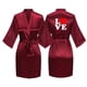 thumbnail image 1 of Batas de satén para mujer, para novia y dama de honor, con estampado en la espalda, ideal para bodas, batas de seda helada, pijamas para el hogar., 1 of 5