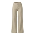 thumbnail image 4 of YanHoo Dress Pants for Women Elastic Waist Loose Wide Leg Pant Casual Work Business Trousers with Pockets, 4 of 8