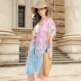 thumbnail image 3 of Beach Vacation Clothes Kimono Cardigan Loose Swimsuit Cover Up for Women Starry Sky and Star M, 3 of 6