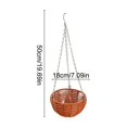 thumbnail image 3 of Diceymbol Hanging Planter Basket 7 Inch Woven Flower Pot with Chain Hook for Indoor Outdoor Patio Balcony Plants, 3 of 7