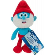 The Smurfs 7 inch Plush Set of 4 with Papa Smurf, Smurfette, Brainy and Hefty Smurfs