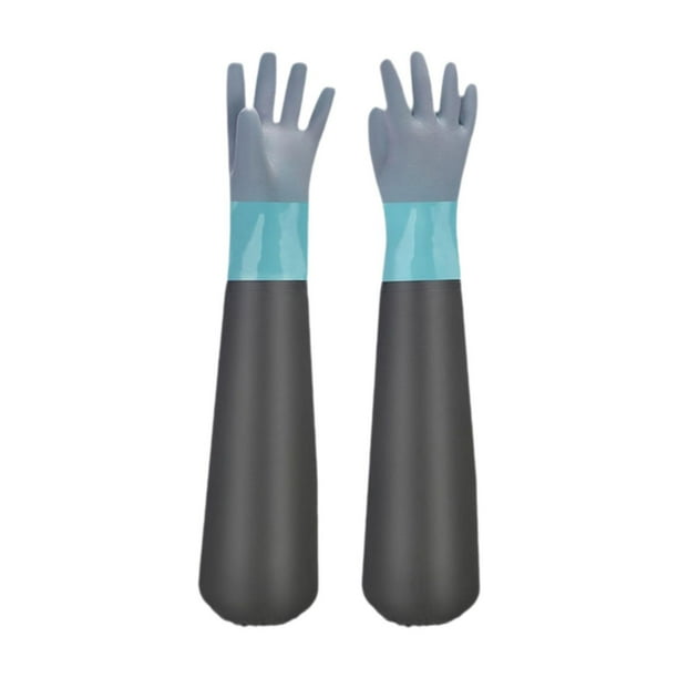 Guantes de manga larga, guantes impermeables para estanques, guantes de jardinería, guantes largos de goma para patio de maquinaria agrícola