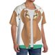 thumbnail image 2 of Balery Cute Sloth In Yoga Pose Tree Camisa Casual de Manga Corta con Botones para Hombre, Texturizada, Estilo Cubano, para Playa, Verano-Large, 2 of 5