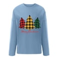 thumbnail image 4 of Chandail de Noël pour Femmes 2023 Imprimé Mode Manches Longues Confortable Respirant Chandail à Col Rond en Liquidation, 4 of 5
