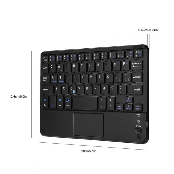 Teclado Inalámbrico Bluetooth, Mini Teclado Universal Ultra Delgado y Multifuncional Bluetooth con Panel Táctil, 90 Horas de Tiempo de Trabajo Continuo para Windows PC Tableta Android Unbranded DS01819