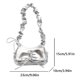 thumbnail image 2 of Bolso de hombro bowknot femenino PU cuero bolso plisado lindo bolso (plata), 2 of 9