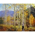 thumbnail image 2 of Kim, Gary 18x15 Gold Ornate Wood Framed with Double Matting Museum Art Print Titled - Elks in Heaven, 2 of 4