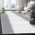 thumbnail image 5 of Area Rugs 2x3 Ft Geometric White Lines Non-Slip Washable Rug Indoor Rug Floor Mats Non Shedding Carpet for Living Room Bedroom Dining Room Home Decor, 5 of 8