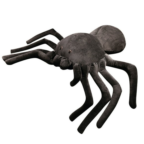 1Set Giant Spider Plush Stuffed Animal Black for Kids and Teens Fun