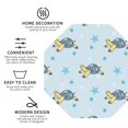 thumbnail image 4 of Pofeuu Cartoon Turtle Print Leather Coasters Set of 6, Round Cups Mugs Mat Pad for Home Kitchen Heat Resistant Drink Coasters,Octagon, 4 of 7