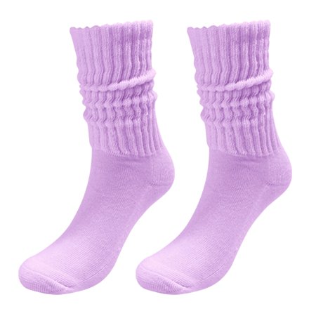 

Miayilima Stockings For Women Socks Solid Color Crew Socks Colorful Lightweight Cotton Socks