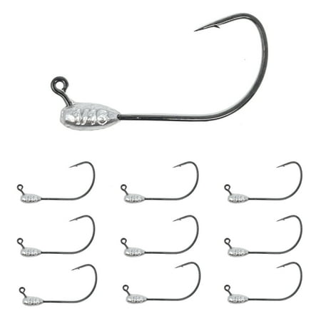 Reaction Tackle Lead Tube Jig Heads - for Bass Fishing - Tube Bait Fishing Tubes - 1/16