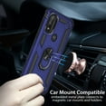 thumbnail image 3 of CoverON For Motorola Moto G Power 2022 Ring Case, Kickstand Rugged Phone Cover Magnetic Car Mount Compatible - Navy Blue, 3 of 9