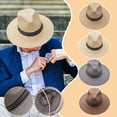 thumbnail image 4 of DLQT White. One Size Sun Hat For Men. Panama Hat, 4 of 8