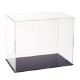thumbnail image 3 of Plastic Minifigure Display Cases 8.3x8.3x12inch Clear Dustproof Action Figure Display Box with Black Base Display Cabine, 3 of 9