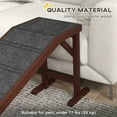 thumbnail image 4 of PawHut Pet Ramp Bed Steps for Dogs Cats Non-slip Carpet Top Platform Pine Wood 74"L x 16"W x 25"H Brown, 4 of 10