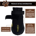 thumbnail image 4 of HAHDAXIA Waterproof Dog Boots Reflective Non Slip Pet Booties Medium Large Dogs Black 4 Pcs, 4 of 7