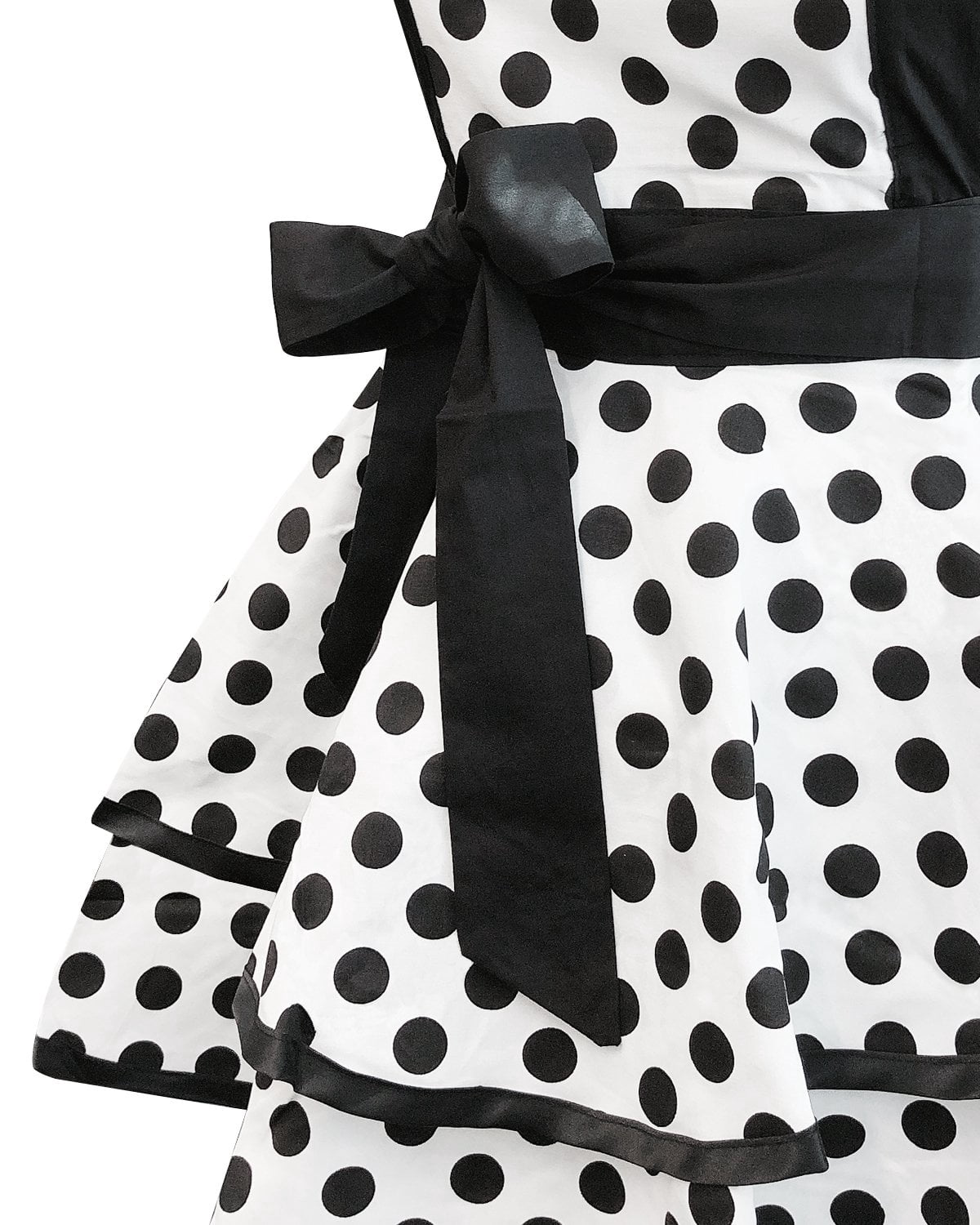 Wrapables Classic Vintage Apron, Sexy Cooking Apron, Black Dot