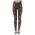 thumbnail image 4 of MKLEKYY Conjunto deportivo mujer Leggings para mujer 2024 Leggings de entrenamiento Pantalones con estampado navideño de bloques de color Leggings elásticos suaves, 4 of 4