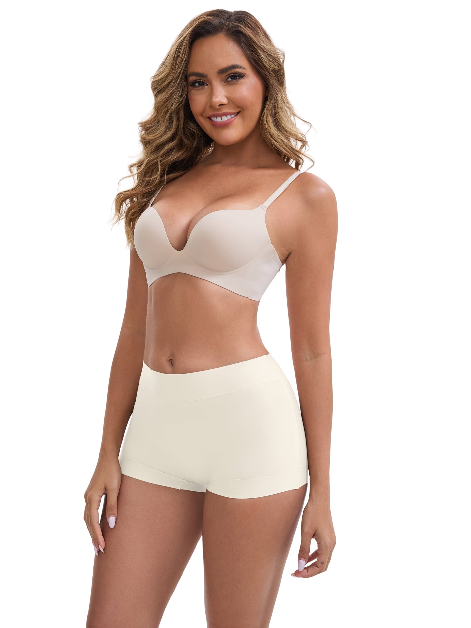 DARING DIVA Women's Butt Lifter Anti Chafing Slimming Shapewear M White