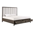 thumbnail image 2 of New Classic Furniture Landon Solid Wood California King Storage Bed in Walnut, 2 of 10