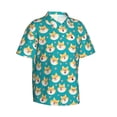 thumbnail image 2 of Daiia Cute Shiba1 Hawaiian Shirt for Men Gentle Cotton Regular Short Sleeve Casual-3X-Large, 2 of 9