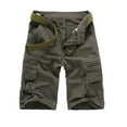 thumbnail image 1 of Birdeem Men Casual Solid Fashion Zipper Button Pockets Cropped Cargo Shorts, 1 of 9