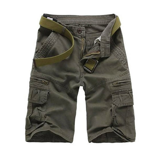 Men's Camo Shorts Ripstop Cargo Shorts Casual Trousers Relaxed Fit Outdoor Camouflage Casual Shorts with Multi-Pocket