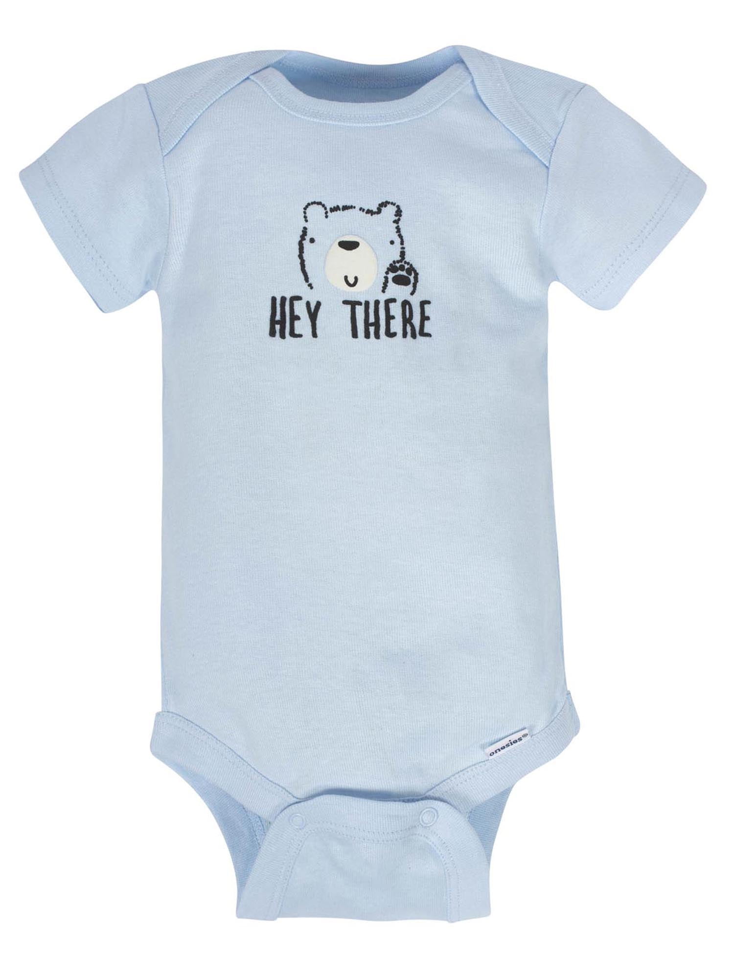 Gerber Baby Boy Short Sleeves Onesies Bodysuits, 8-Pack, Sizes Newborn-12M