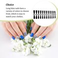 thumbnail image 3 of tredstone Faux Clou Set Français Style Scratch Résistant Presser sur les Ongles Couverture Complète Amovible Trimble Réglable Manucure Autocollants Type 13, 3 of 7
