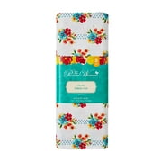 The Pioneer Woman 44" x 3 Yard Cotton Petal Party Fabric, White, Red, Green