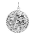thumbnail image 4 of Reversible Aquarius Zodiac Sign Charm Coin Pendant Necklace in Sterling Silver (18 Inches), 4 of 4