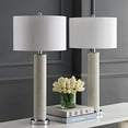 thumbnail image 1 of Safavieh Lighting Collection Ollie Cream Faux Snakeskin 31,5 Pouces Lampe de Table (Lot de 2), 1 of 5