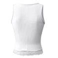 thumbnail image 7 of IDOCLOTHES Lace Ribbed Tank Tops for Women Workout Tank Tops Woman Slim Fitted Sleeveless Running Vest for Women Athletic Camisole Shirts Women's Tanks & Camis White, S, 7 of 7