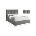 thumbnail image 3 of Meridian Furniture Pierce Grey Linen Textured Fabric Full Bed, 3 of 17