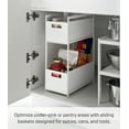 thumbnail image 3 of Yamazaki Home Two-Tier Cabinet Storage Basket, White, ABS Plastic, Divider, 3 of 8