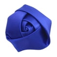 thumbnail image 1 of Xiao Hua 20 rosas de cinta de satén, flores de tela hechas a mano para manualidades de costura, apliques, bodas, decoración de ropa, azul oscuro, 1 of 5